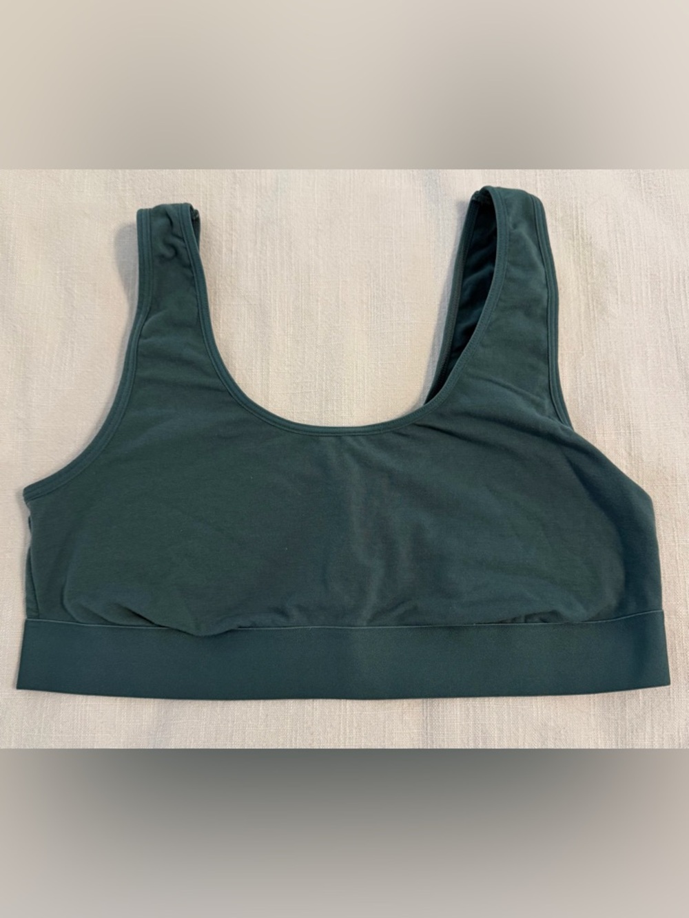 Auden Scoop Neck Bralette Duo - Light Gray & Deep Teal - Picture 5 of 7